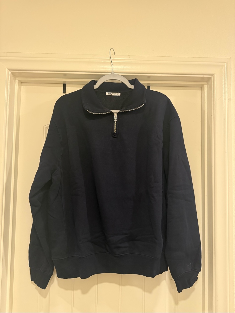 Men's Zara Navy Half-Zip Sweatshirt